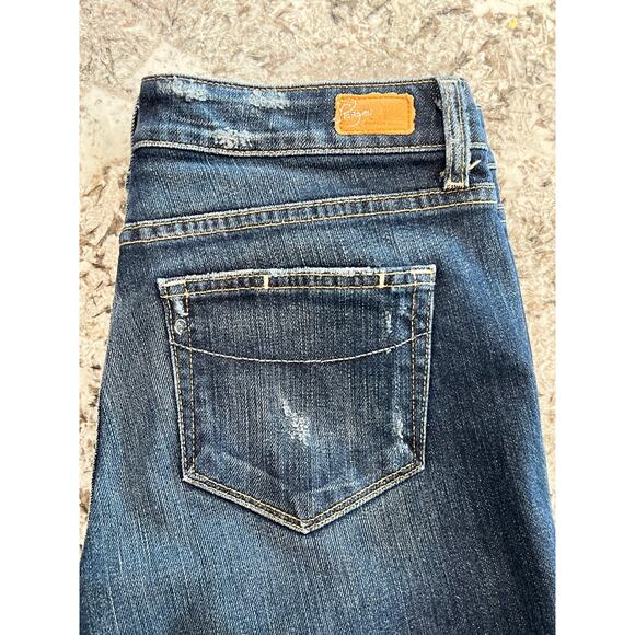 PAIGE Premium Denim Shorts Women's Size 26 Stretch Jeans Bermuda Cut Off - Picture 7 of 9